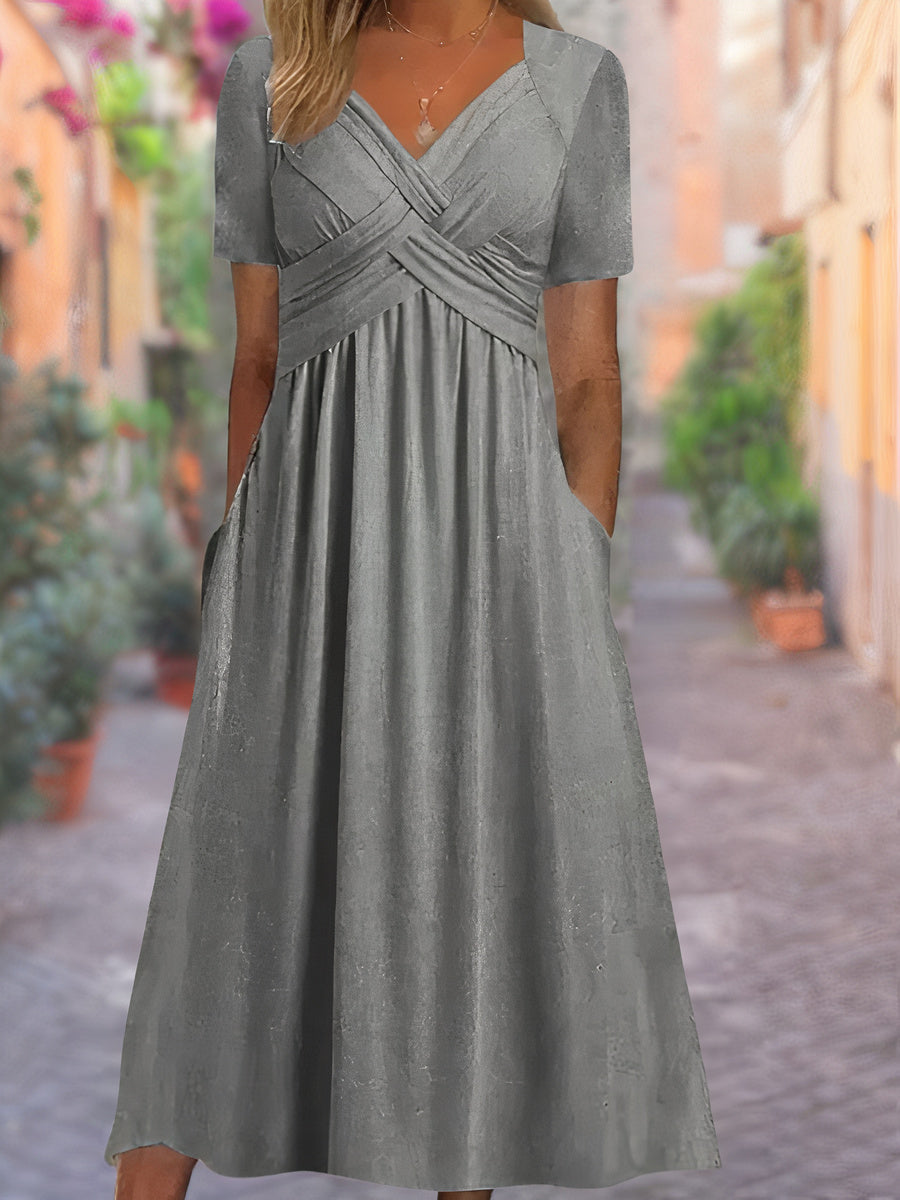 Aria™ | Bequemes V-Ausschnitt-Kleid
