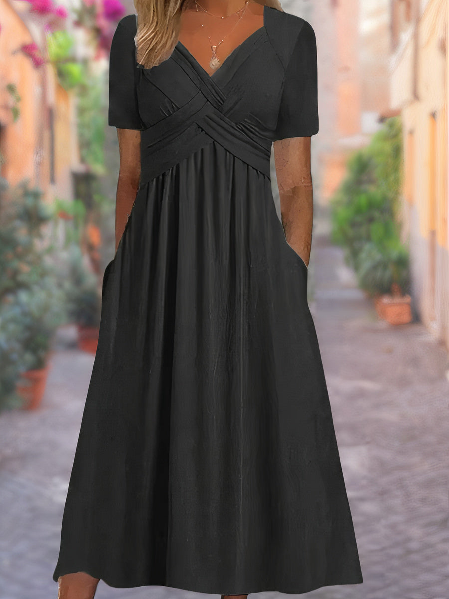 Aria™ | Bequemes V-Ausschnitt-Kleid